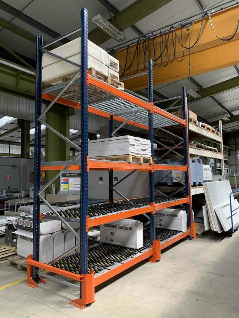 Rayonnage à palettes dynamique FIFO